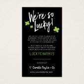 St. Patrick's Day Hartelijk dank & Kortingskaart Visitekaartje (Voorkant)