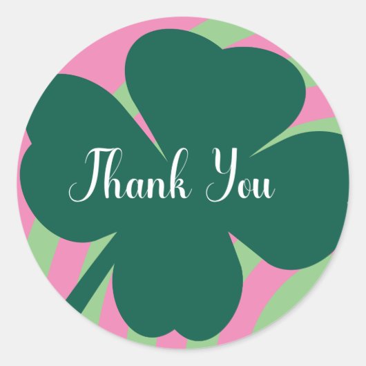 St Patricks Day Hartelijk dank voor Shamrock Rainb Ronde Sticker (Voorkant)