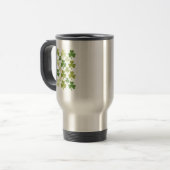 St. Patrick's Day Hartje Lucky Clover Klaverblad Reisbeker (Voorkant links)
