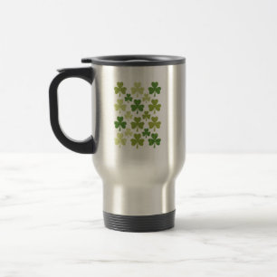 St. Patrick's Day Hartje Lucky Clover Klaverblad  Reisbeker