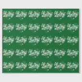 St. Patrick's Day Hartje Lucky Clover Shamrock Cadeaupapier (Vlak)