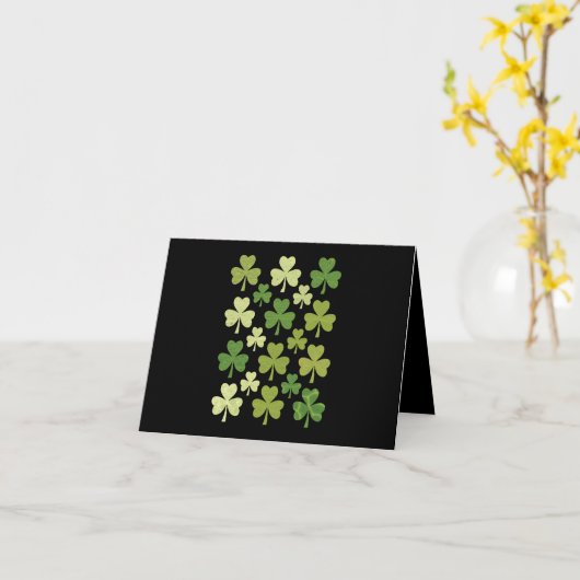 St. Patrick's Day Hartje Lucky Clover Shamrock Kaart (Gele Bloem)