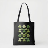 St. Patrick's Day Hartje Lucky Clover Shamrock Tote Bag (Voorkant)