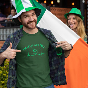 St. Patrick's Day Hartslag T-shirt met aangepaste 