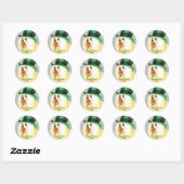 St. Patrick's Day Havanese Classic Round Sticker (Vel)