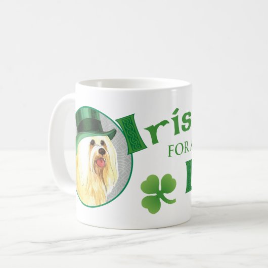 St. Patrick's Day Havanese Koffiemok (Voorkant links)