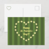 St. Patricks Day Heart Briefkaart (Voorkant / Achterkant)