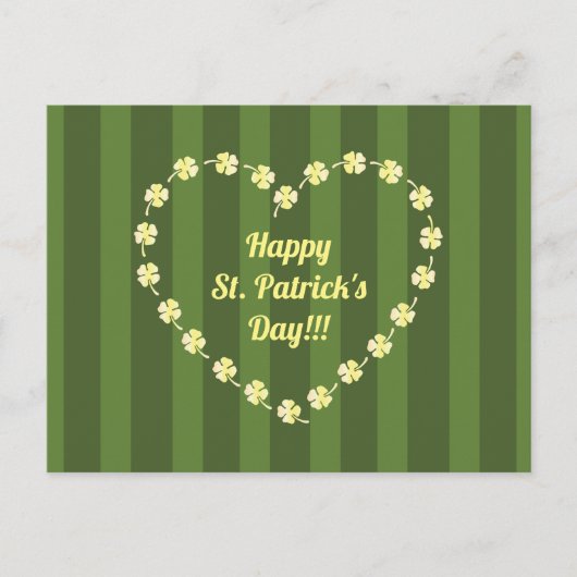 St. Patricks Day Heart Briefkaart (Voorkant)