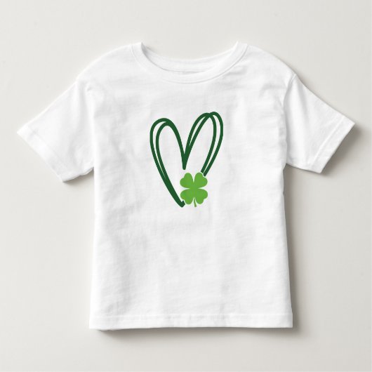 St. Patrick's Day Heart Design T-shirt (Voorkant)