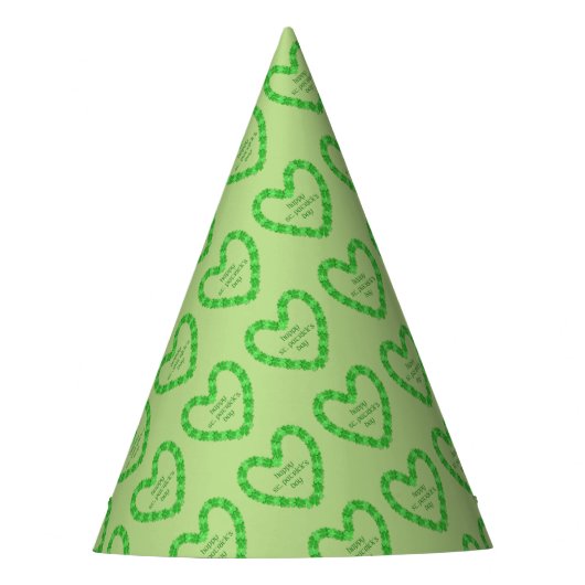 St Patrick's Day Heart Feesthoedjes (Voorkant)
