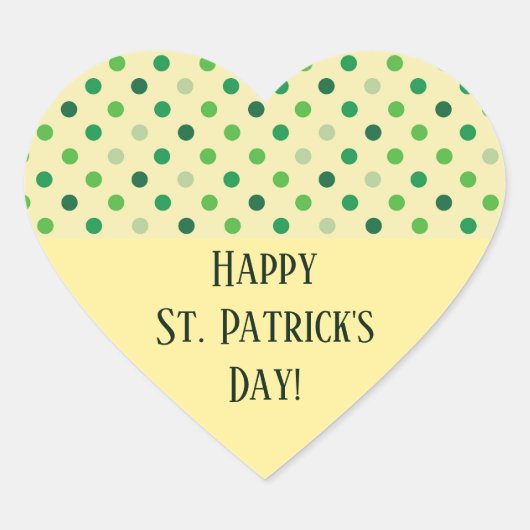 St Patricks Day Heart Hart Sticker (Voorkant)