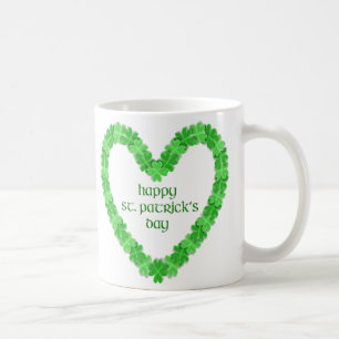 St Patrick's Day Heart Koffiemok