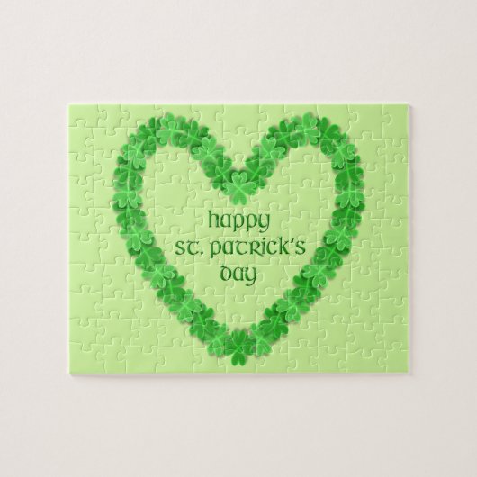 St Patrick's Day Heart Legpuzzel (Horizontaal)
