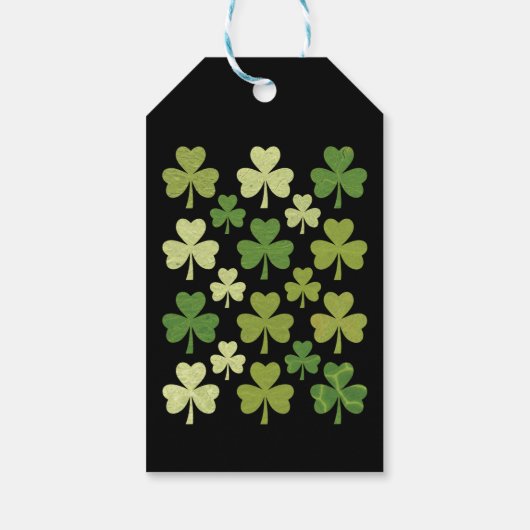 St Patrick's Day Heart Lucky Clover Shamrock Cadeaulabel (Achterkant)