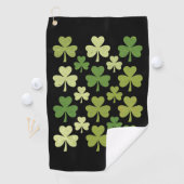 St Patrick's Day Heart Lucky Clover Shamrock Golfhanddoek (Insitu)