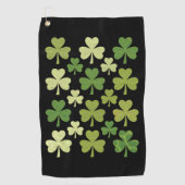 St Patrick's Day Heart Lucky Clover Shamrock Golfhanddoek (Voorkant)