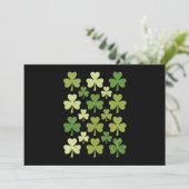 St Patrick's Day Heart Lucky Clover Shamrock Kaart (Staand voorkant)