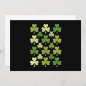 St Patrick's Day Heart Lucky Clover Shamrock Kaart (Voorkant / Achterkant)