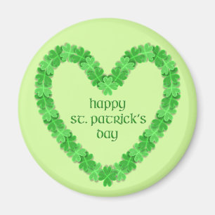 St Patrick's Day Heart Magneet
