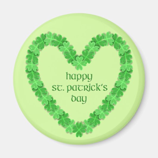 St Patrick's Day Heart Magneet (Voorkant)