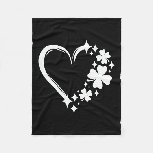 St Patrick's Day Heart Schattige St Patricks Day S Fleece Deken (Voorkant)