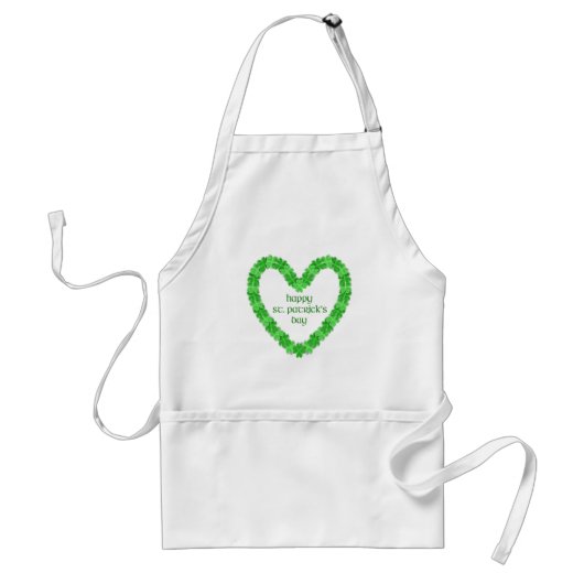 St Patrick's Day Heart Standaard Schort (Voorkant)