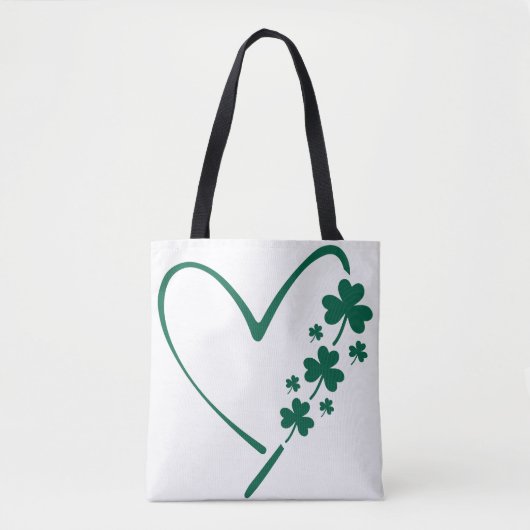 St Patricks Day Heart Tote Bag (Voorkant)