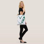 St Patricks Day Heart Tote Bag (Op model)