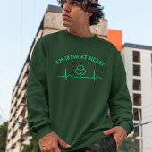 St Patricks Day Heartbeat Sweatshirt | Aangepaste