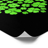 St Patricks Day Hearts Shamrock Clover Vrouwen Mei Poster (Hoek)