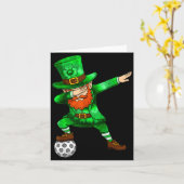 St. Patrick's Day Heren Pickleball Vrouwen Dabbing Kaart (Gele Bloem)