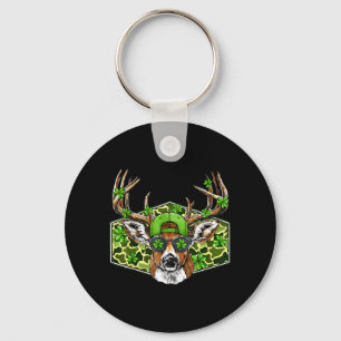 St Patricks Day Herten Camoflage Herten Retro Jach Sleutelhanger