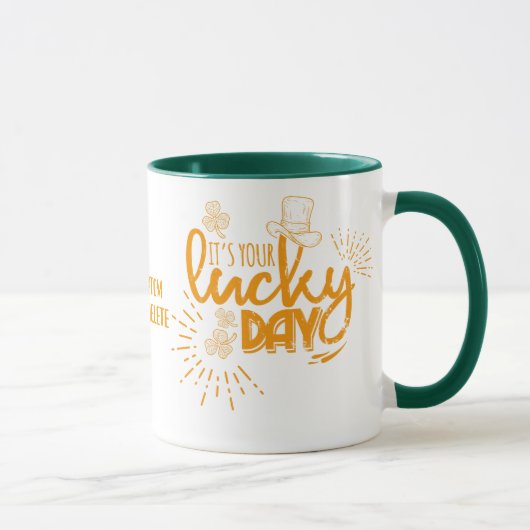 St. Patrick's Day Het is je geluksdag Mok (Rechts)