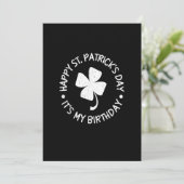 St. Patrick's Day Het is mijn geboortedag Shamrock Kaart (Staand voorkant)