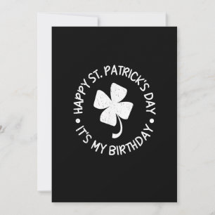 St. Patrick's Day Het is mijn geboortedag Shamrock Kaart
