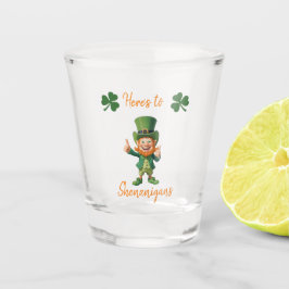 St Patrick's Day - Hier is naar Shenanigans Shot Glas