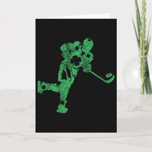 St. Patrick's Day Hockey Ierse Jongens St. Paddy's Kaart (Voorkant)