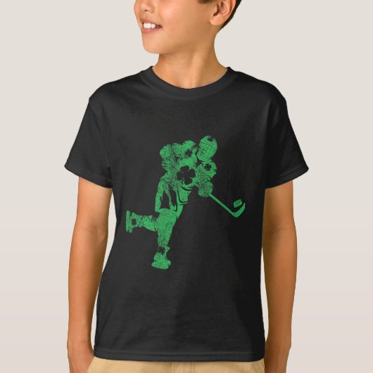 St Patrick's Day Hockey Irish Boys Saint Paddy's S T-shirt (Voorkant)