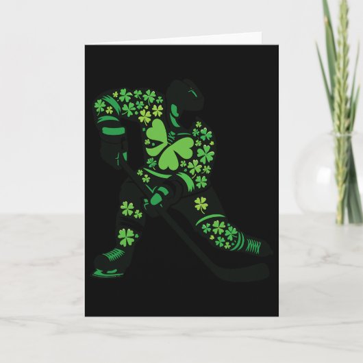 St Patricks Day Hockey Player - Shamrock Spirit Sp Kaart (Voorkant)