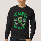 St Patrick's Day Hockey Saint Hat Tricks Shamrock  Trui (Voorkant)