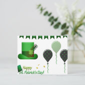 St Patricks' Day Hoed en Ballonnen  Kaart (Staand voorkant)