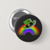 St. Patrick's Day-hoed en regenboog Ronde Button 5,7 Cm (Voorkant /achterkant)