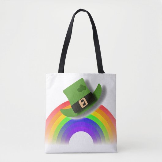 St. Patrick's Day-hoed en regenboog Tote Bag (Voorkant)