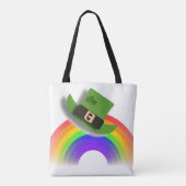 St. Patrick's Day-hoed en regenboog Tote Bag (Achterkant)