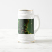 St. Patrick's Day-hoed en shamrock-ontwerp Bierpul (Voorkant rechts)