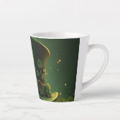 St. Patrick's Day-hoed en shamrock-ontwerp Latte Mok (Rechts)