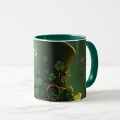 St. Patrick's Day-hoed en shamrock-ontwerp Mok (Voorkant rechts)