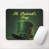 St. Patrick's Day-hoed en shamrock-ontwerp Muismat (Met muis)