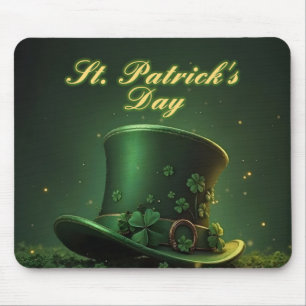 St. Patrick's Day-hoed en shamrock-ontwerp Muismat