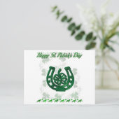 St Patrick's Day hoefijzer Briefkaart (Staand voorkant)